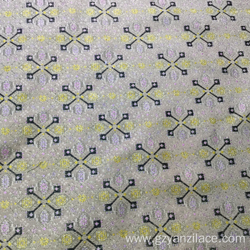 Beige Quilited Denim Jacquard for Clothing